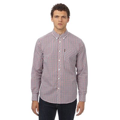 Big and tall red checked regular fit shirt